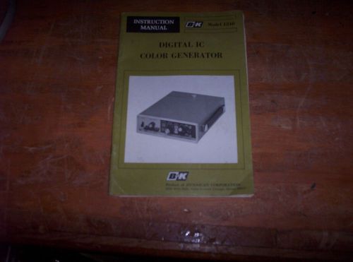 Digital IC Color Generator Model B&amp;K1248-Instruction Manual w/schematic