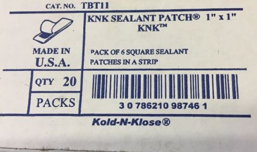 Belden TBT11 KNK Sealant Patch 1&#034; X 1&#034; Kold N Klose NIB Lot 120 Pcs. 20 Packs