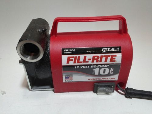Fill-rite fr1616 portable diesel fuel transfer pump, 12v dc, 10 gpm, 1/5 hp for sale