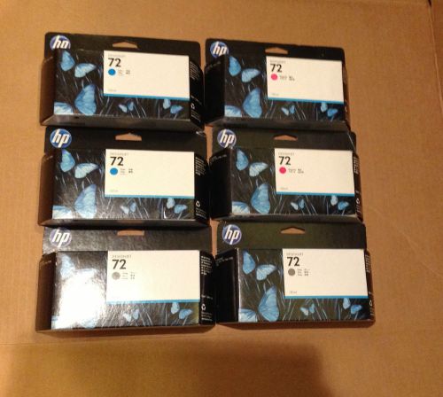Gen. HP 72 C9371A C9372A C9374A  Lot of 6 New Sealed