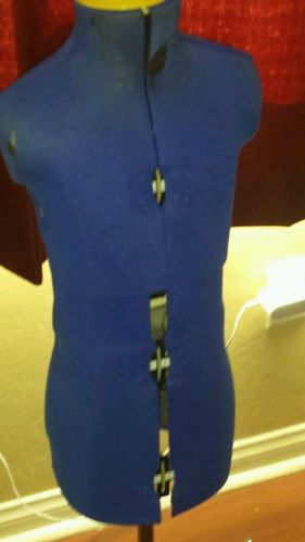 Vntg Adjustoform Adjustable Tailors Mannequin Dress Form Sewing Dressmaker Blue