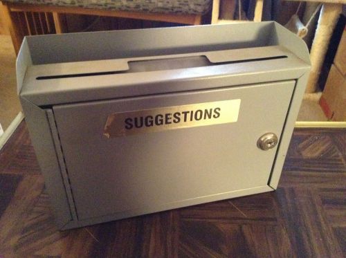 Locked metal suggestion box