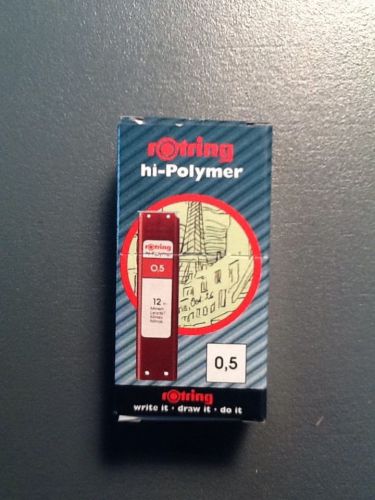 Rotring Hi-Polymer Mechanical Pencil Lead .5 2H 10 - 12 Packs