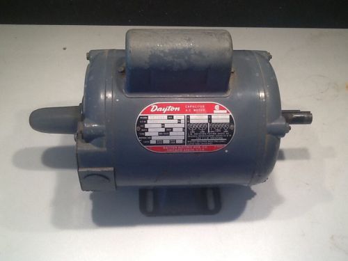 Dayton capacitor a.c. buffer motor,dual shaft,3/4 h.p.,115/230vac,1ph.,3450rpm for sale