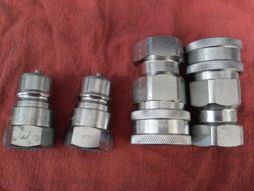 Parker 6600 series, 6601 and 6602 -12-12 quick couplers pair!! free shipping for sale