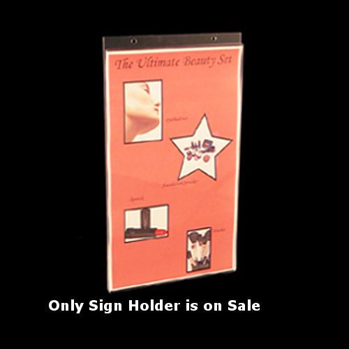 Lot of 10 clear acrylic vertical wall mount sign holder (8.5&#034;w x 14&#034;h) for sale