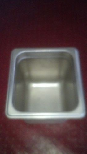 STAINLESS STEEL STEAM TABLE PANS - 1/6 SIZE ( 6-7/8&#034; X 6-1/4&#034; -  6&#034; DEEP)