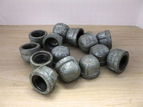 Contractor Lot of (14) 1/2&#034;Galvanized End Caps Free Shipping!