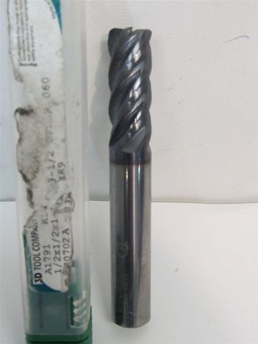 3d tool co. a1791, 1/2&#034; x 1/2&#034; x 1-1/4&#034; x 3-1/2&#034;, .060&#034; radius solid carbide end for sale