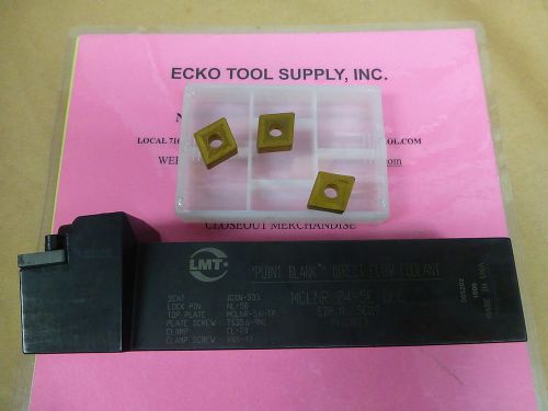 INDEXABLE TOOLHOLDER RIGHT HD COOLANT THRU MCLNR-24-5E W/3 INSERTS LMT NEW$68.00