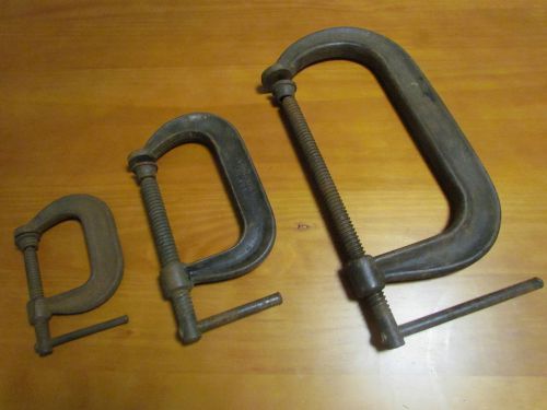 vintage armstong c-clamps metal wood fabrication antique iron clamp rat rod tool