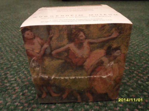 EDGAR DEGAS DANCERS IN GREEN AND YELLOW VINTAGE NOTE CUBE - SEALED - GUGGENHEIM