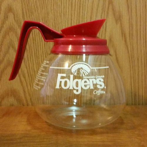 FOLGERS® coffee red pot, carafe by Schott Made in Germany #0504