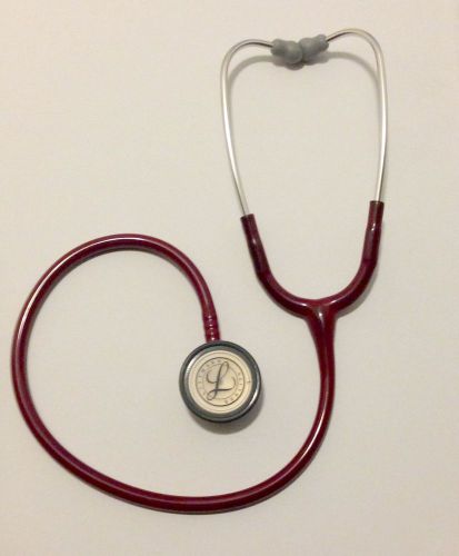 Stethoscope 3M Littmann Classic II SE 28&#039; Burgundy Heart Healthy Heartbeat Check