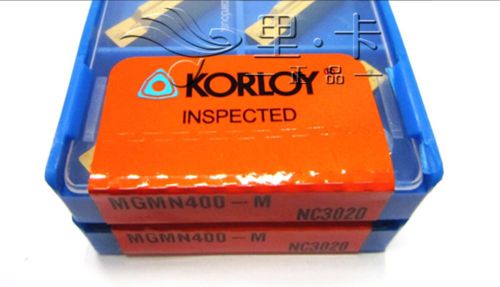 NEW in box Korloy  MGMN400-M NC3020 CNC  Carbide Inserts 10PCS/Box