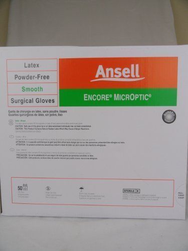 Healthcare Encore Microptic Latex Gloves Size: 8.5 50 Prs/Bx by Ansell