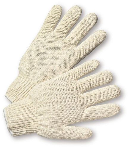 12 Pairs Lightweight Work Gloves Cotton/Polyester Large Free Expedited Shipping
