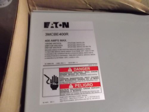 EATON  E.T.N .NEW.main circuit breaker. 400amps No Reserve