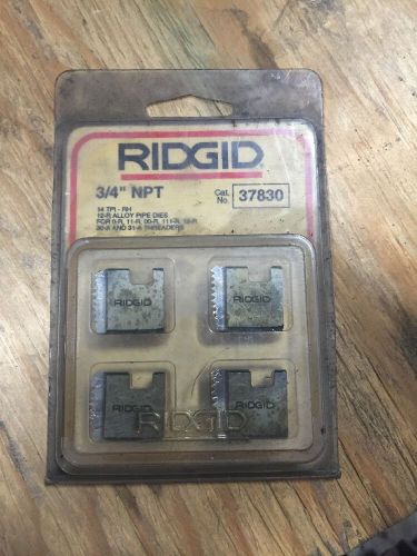 NEW! RIDGID TOOLS 3/4&#034; PIPE THREADER DIES, for: 12-R, 0-R, 11-R, 00-R, 111-R, 30