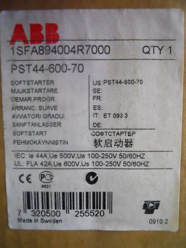 Pst44-600-70  - abb  soft starter - new in box - pst4460070 - 1sfa894004r7000 for sale
