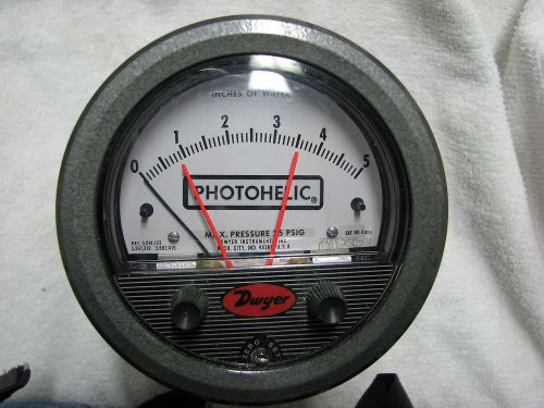 New old stock dwyer a3005 photohelic gauge 20&#034; hg to 25 psig- new series a3000 for sale