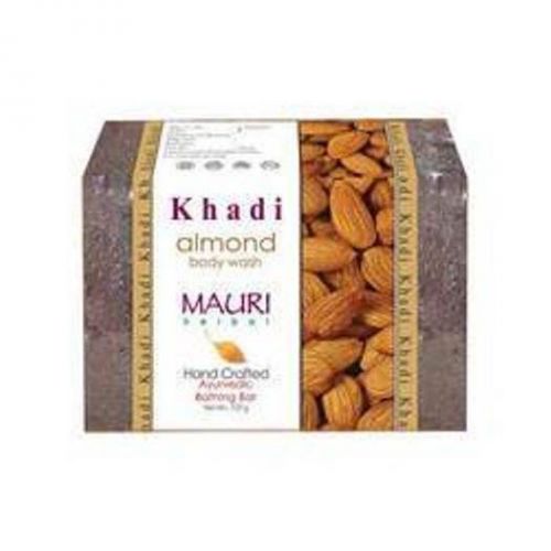 1 Pc 125 gms  Hand Crafted Khadi Ayurvedic Body Care Soap Almond Bathing Bar