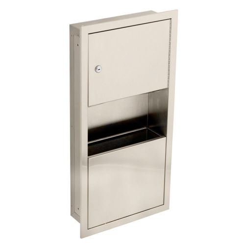 Franklin brass recessed towel dispenser and waste receptacle for sale