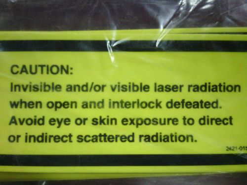 (20) vinyl laser Caution interlock sticker decal  delta tui