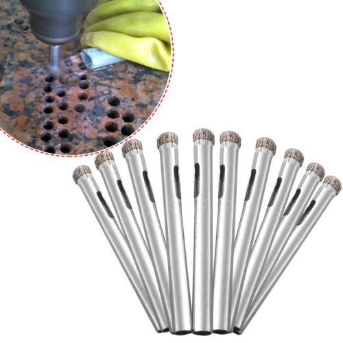 10 pcs diamond coated core drill, drills bit hole saw tile 6mm (1/4&#034; inch) for sale