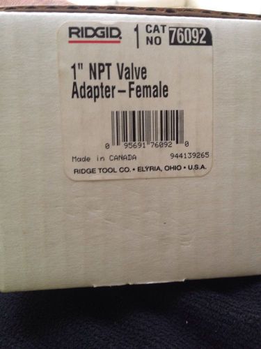 Rigid number 760921 inch and pt valve adapter female for sale