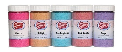 Cotton Candy Express - Cotton Candy Sugar - 5 Floss Sugar Flavor Pack - 11 Oz...