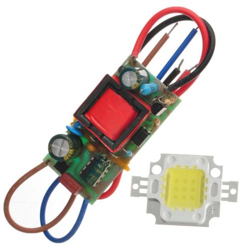 New led high power driver power supply+10w led smd chip light day cool white for sale