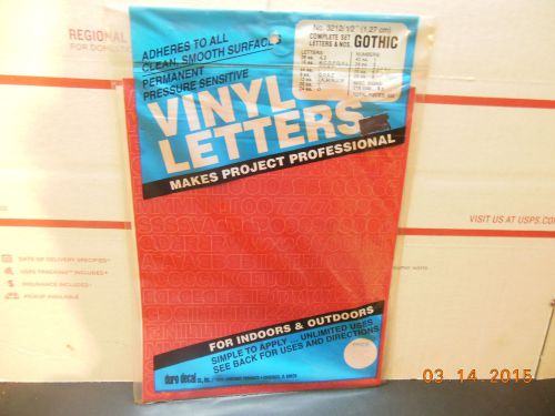 1/2in. red 852 piece set vinyl letters &amp; numbers (indoor/outdoor)