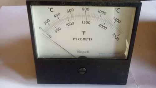 Simpson pyrometer model 3324, panel mount meter for sale