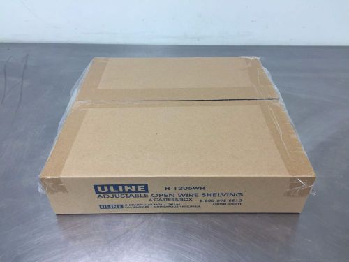 Uline h-1205wh casters for open wire shelving units - set of 4 for sale