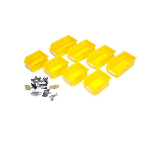 Small and Medium Yellow Bin Kits 8 Piece Polypropylene Yellow Hanging Bin New
