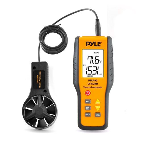 Pyle  PMA90 Digital Anemometer / Thermometer for Air Velocity, Air Flow, Temp...