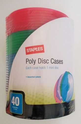 Poly Disc Cases - 5mm - Pack of 40, Multi Color