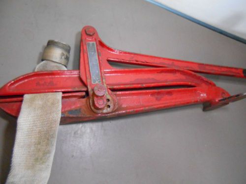 Vintage fire hose clamp,  la france warner cast iron ,  up to 3&#034;  fire hose for sale