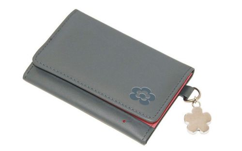 Business card holder pink - real leather for sale