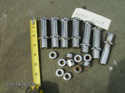 Lot of industrial sewing machine chromed fabric guides / rollers for sale