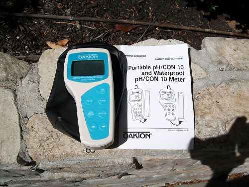 Oakton portable ph con 10 meter with case no probe for sale