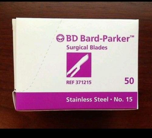 BD Bard Parker 371111 Surgical Blades Sz 15 carbon steel Box of 50