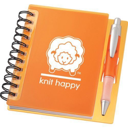 K1C2 KH345-OR Knit Happy Idea Notebook 6.25X5.75-Orange 073752