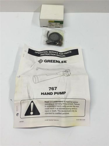 Greenlee hydraulic 767 hand pump cylinder seal repair kit &amp; manual 13800 for sale