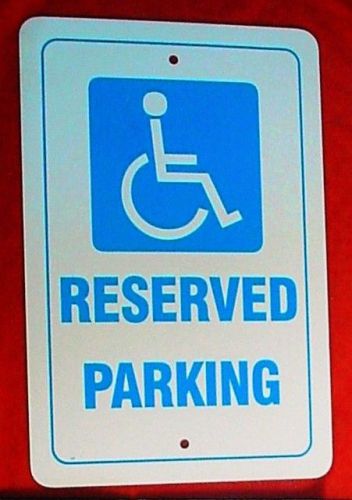 ONE HANDICAPPED PARKING SIGN ALUMINUM NEW w/bolts