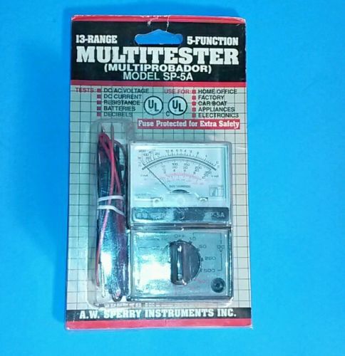 A W Sperry 5 Function Multi-Tester Multimeter 13 Range Model Number SP-5A NEW