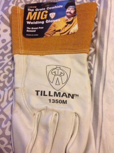 Tillman 1350m medium tig welding gloves top grain kidskin leather w/ 4&#034;cuff pair for sale