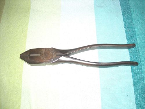 M. Klein 8 inch linesman pliers *VINTAGE USA MADE*
