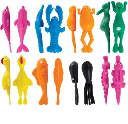 NEW 100 PC VENDING TOYS FLING ANIMALS PARTY FAVORS FREE SHIPPING NOT CAPPED